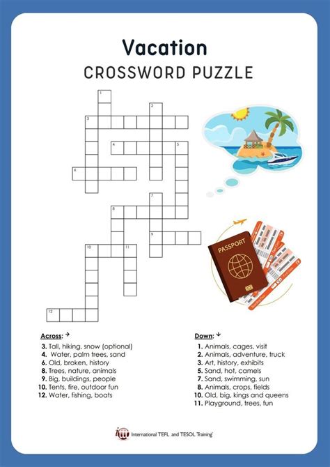 romantic vacations crossword clue